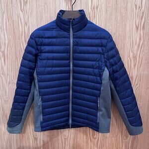 Railriders The Insulator Navy Grey Puffer Down Jacket Size L Men's